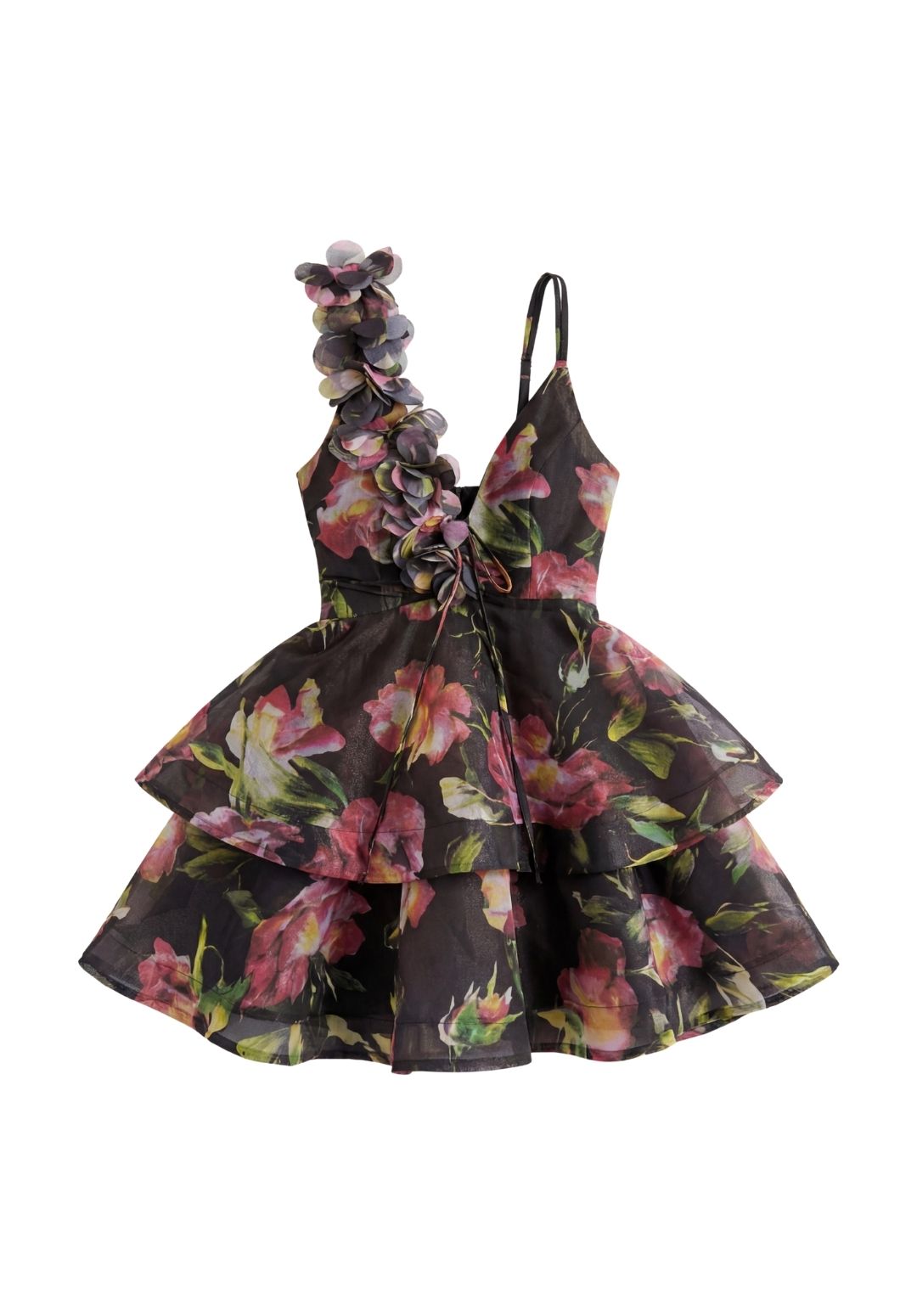 3D Floral Mini Dress