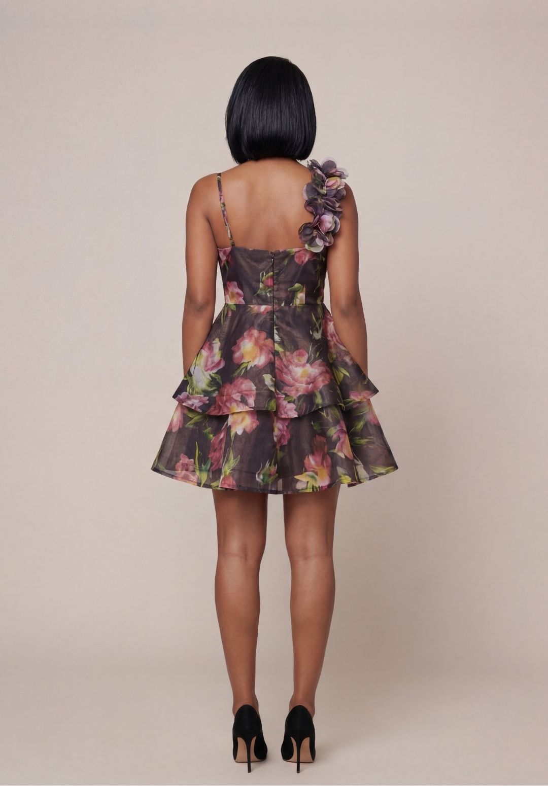 3D Floral Mini Dress