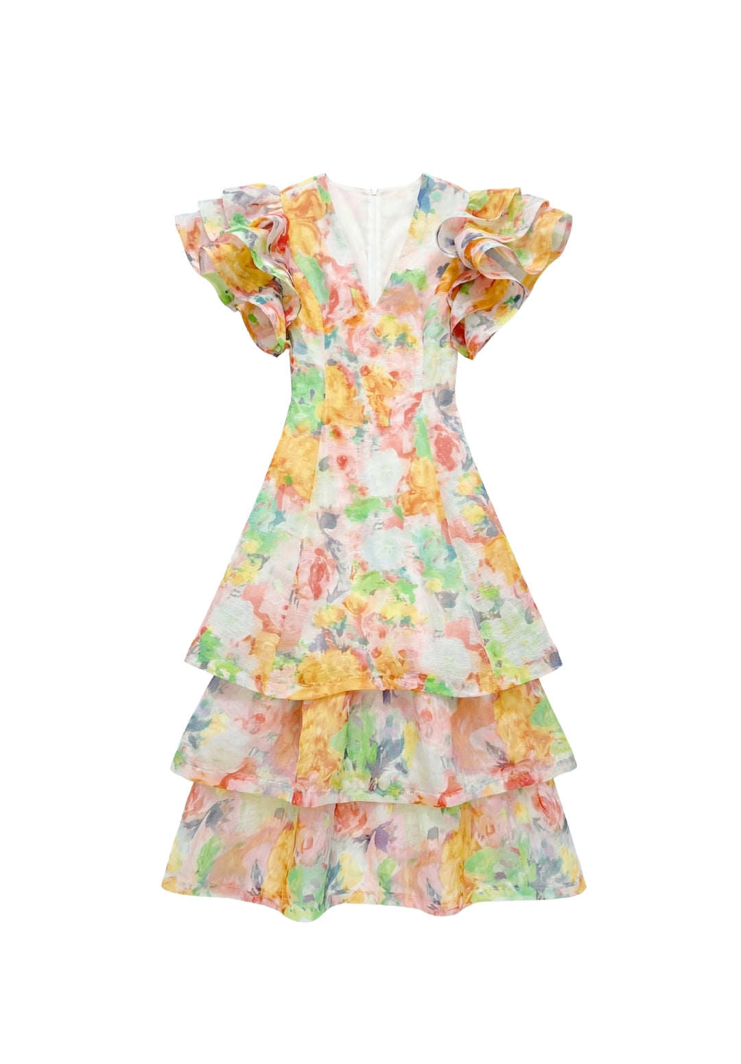 Abstract Flutter Dress