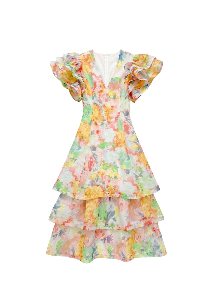 Abstract Flutter Dress