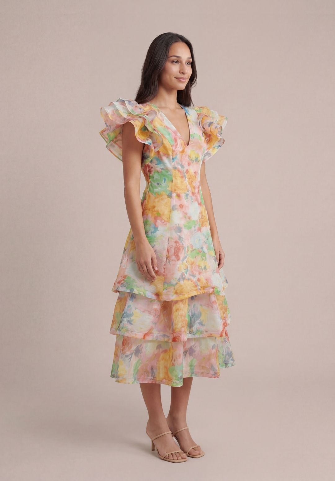 Abstract Flutter Dress