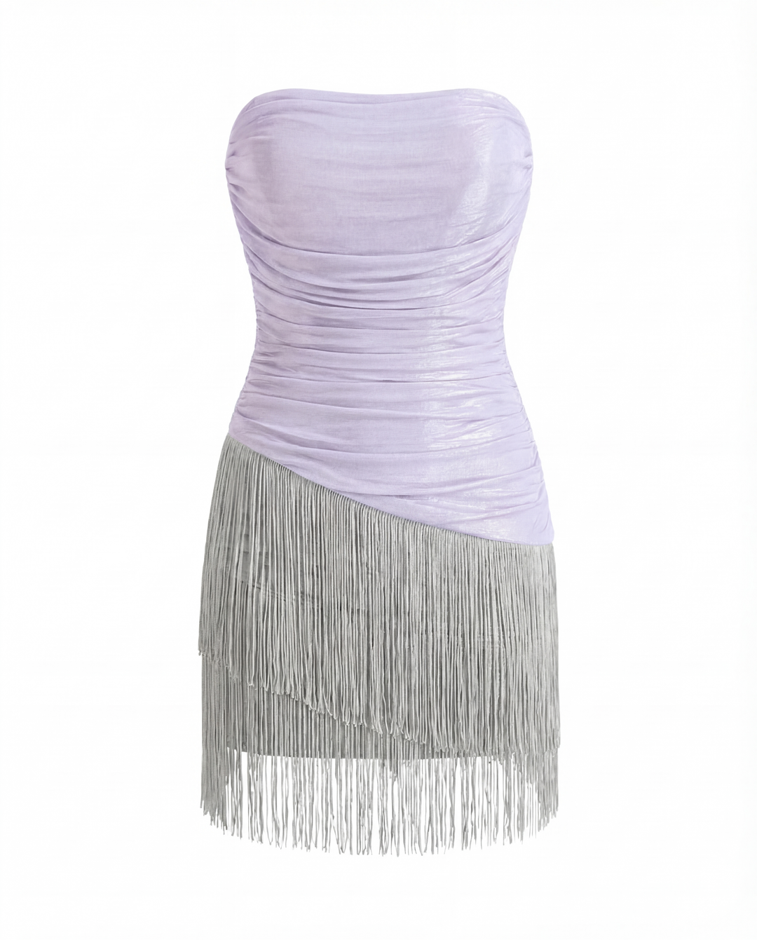 Asymmetrical Fringe Mini Dress