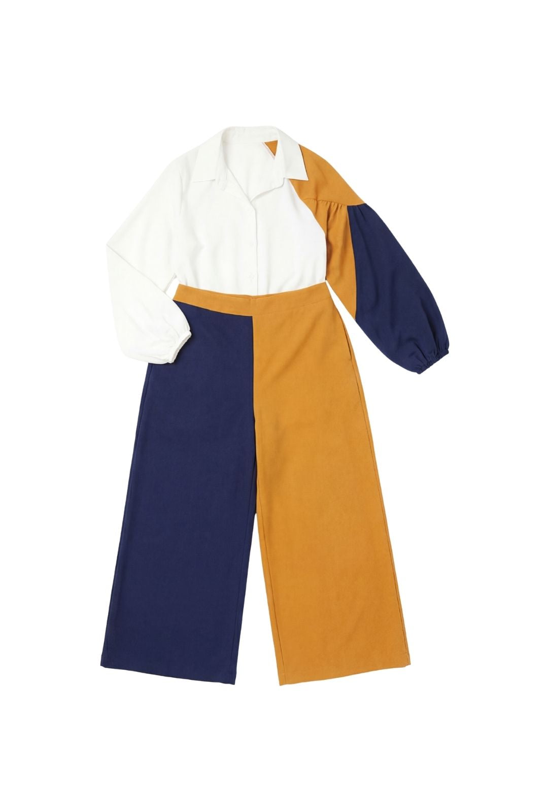 Asymmetrical Colorblock Set