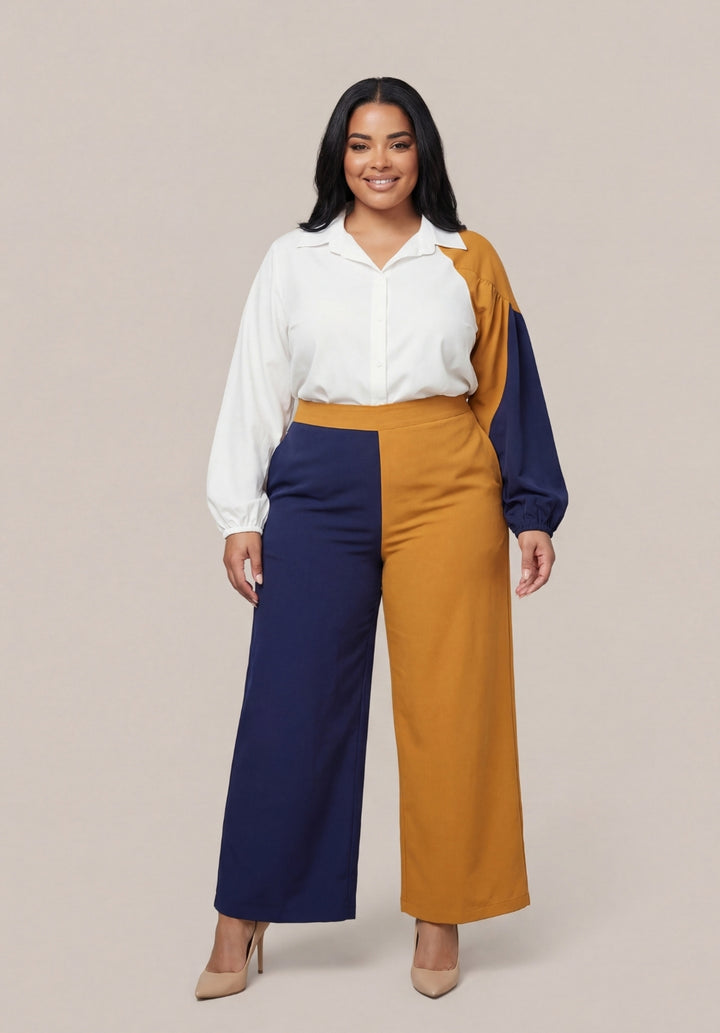 Asymmetrical Colorblock Set