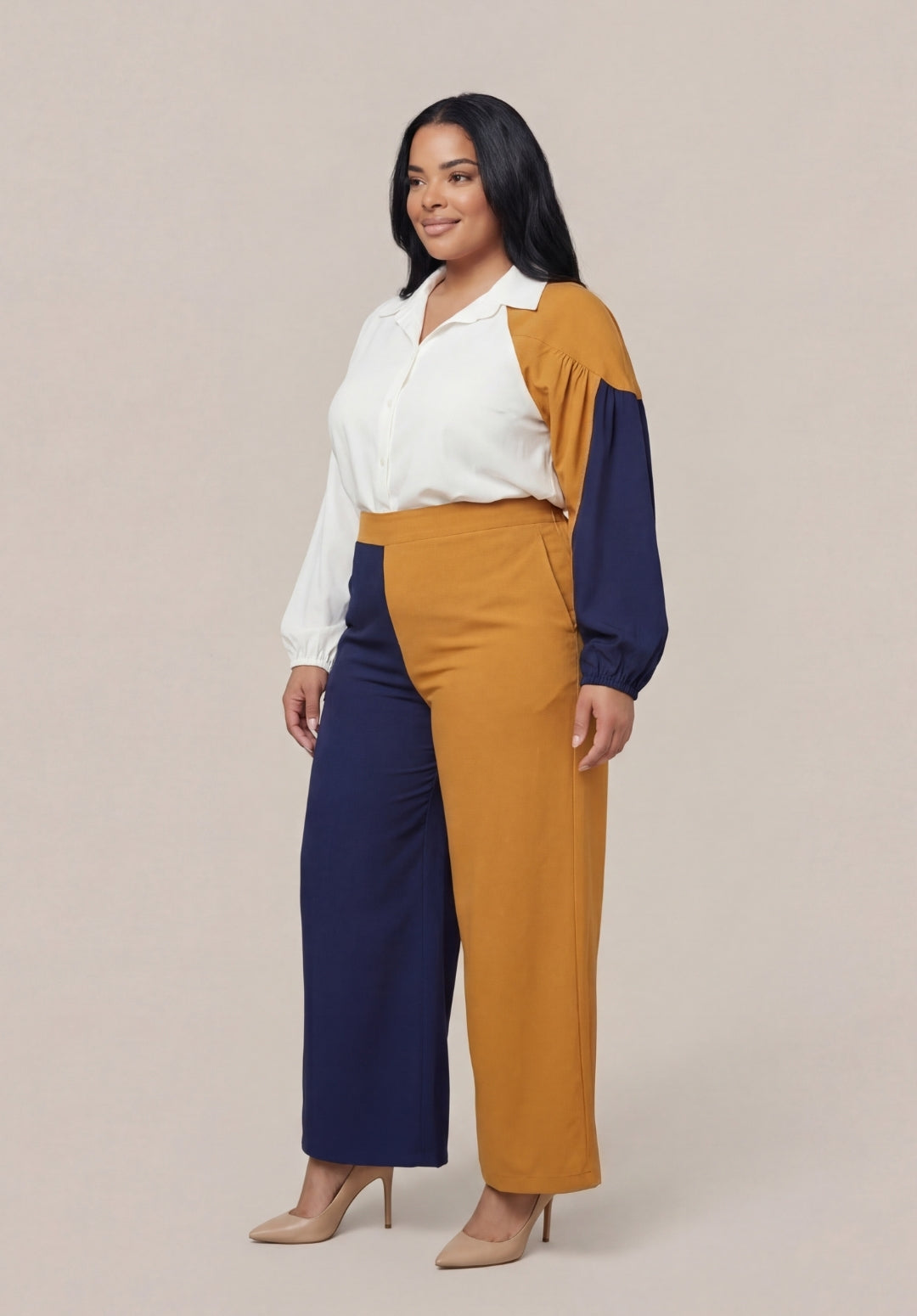 Asymmetrical Colorblock Set