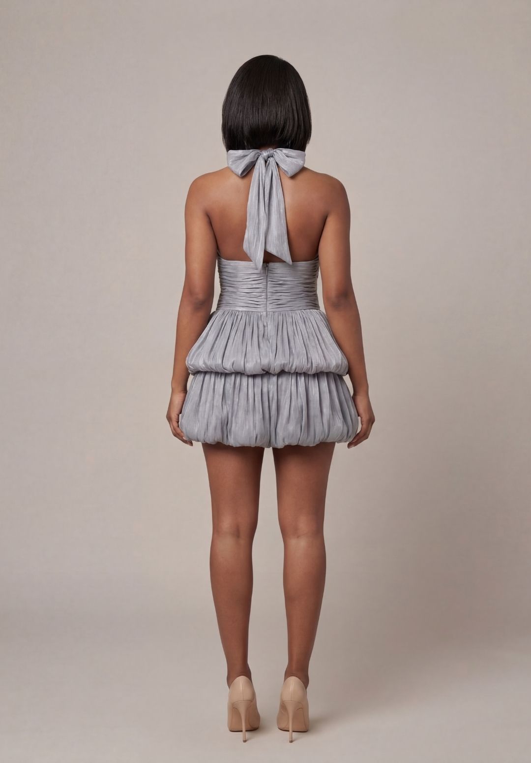 Bubble Halter Mini Dress