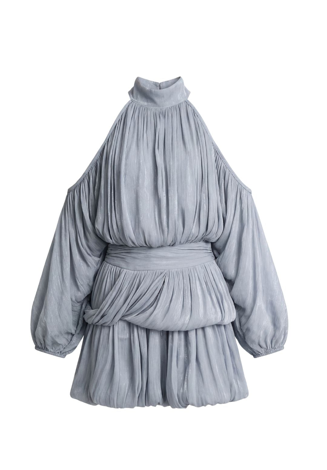 Cold-Shoulder Bubble Dress