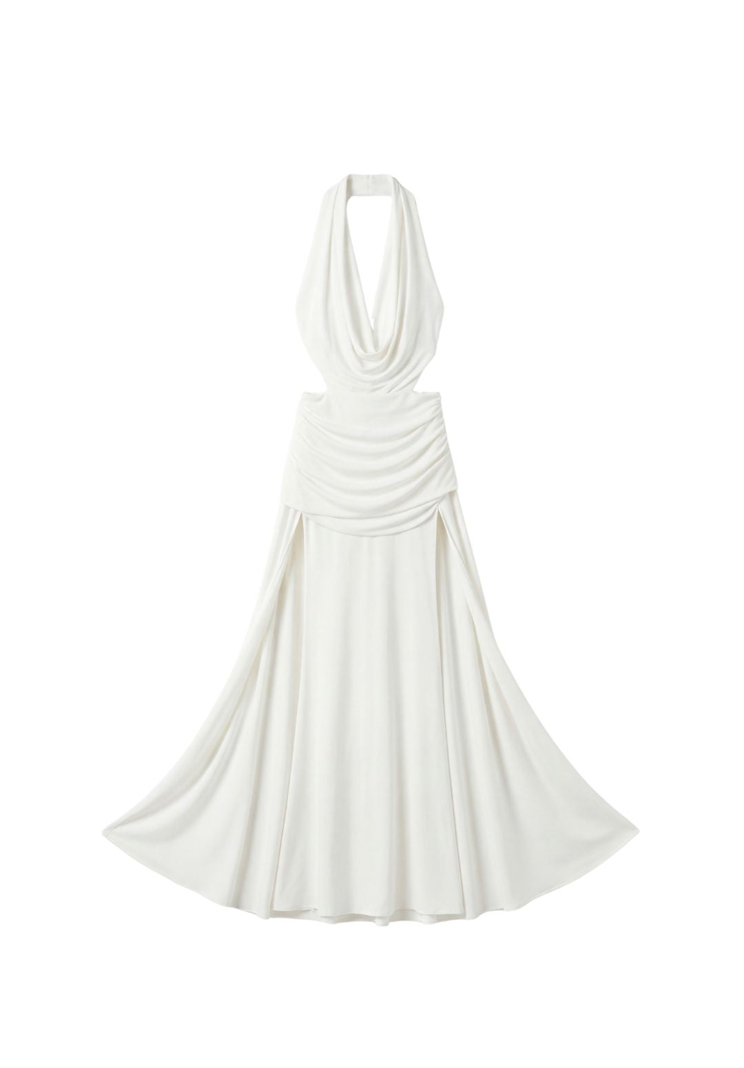 Cowl-Neck Halter Dress