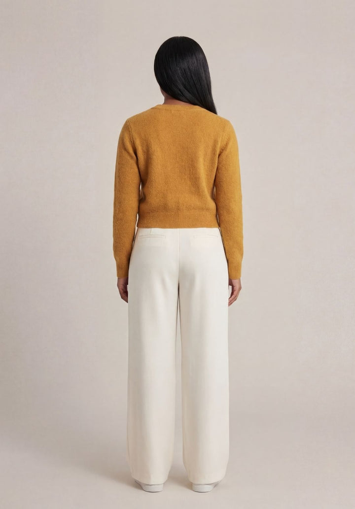 Cropped Soft-Knit Sweater