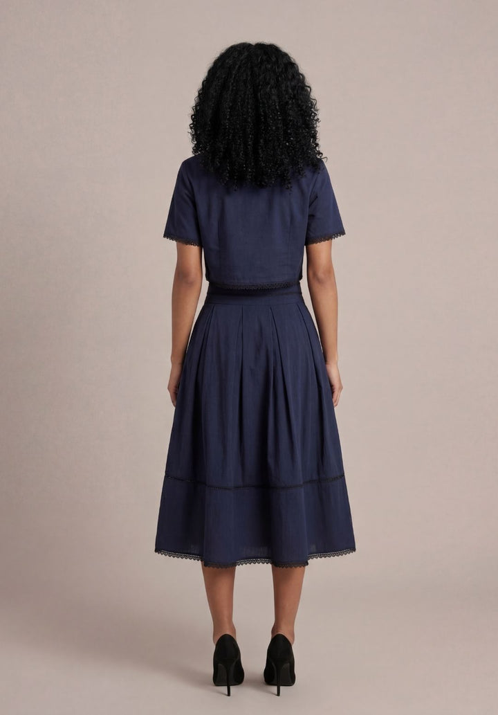 Cropped Pleated Co-ord