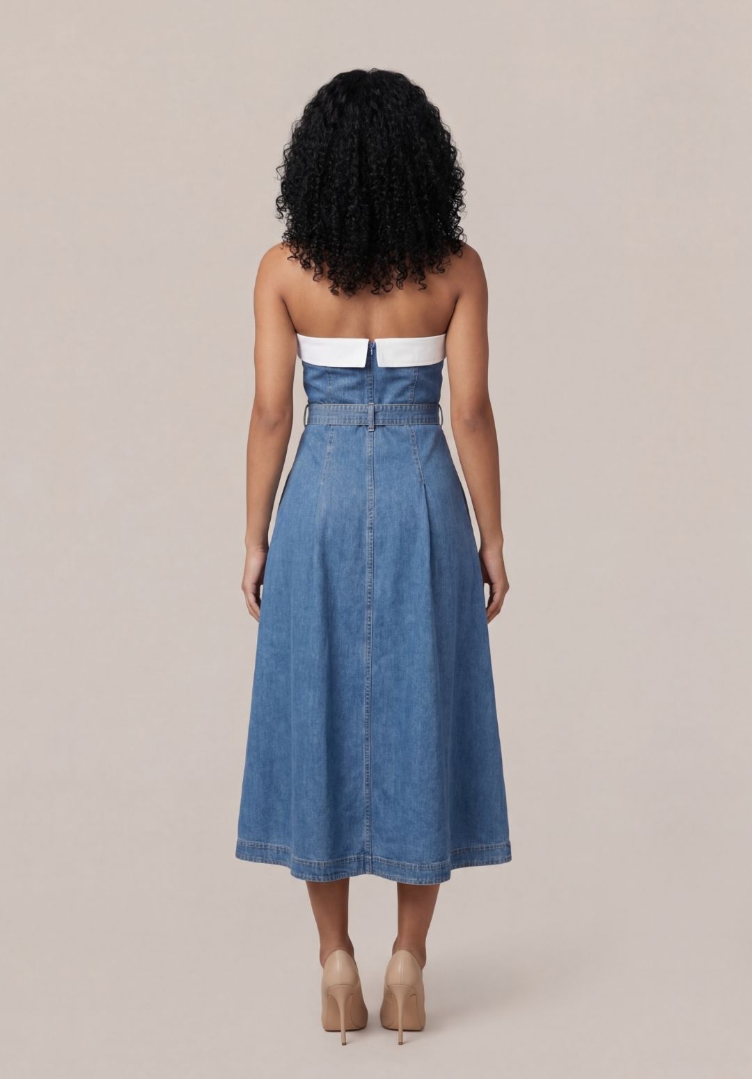 Denim Tuxedo Dress