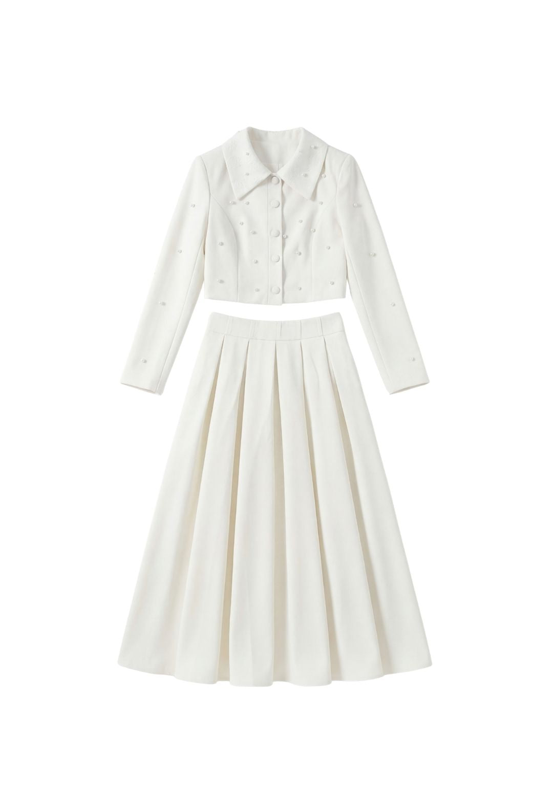 Embellished Cropped Jacket Set