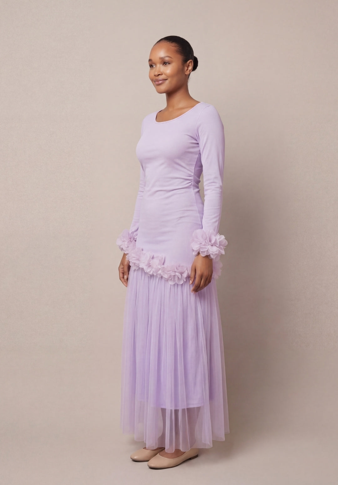 Floral Tulle Maxi Dress