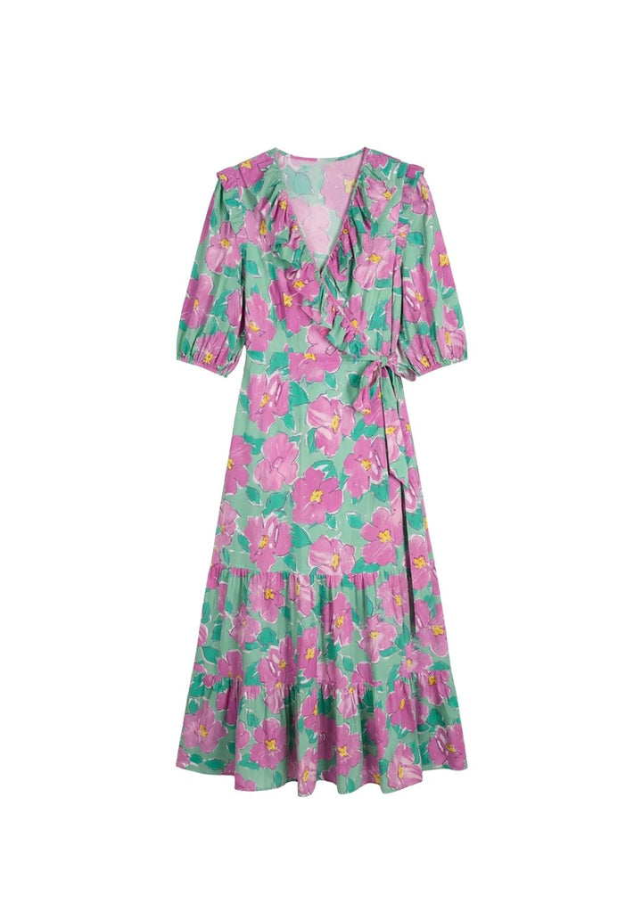 Floral Wrap Maxi Dress