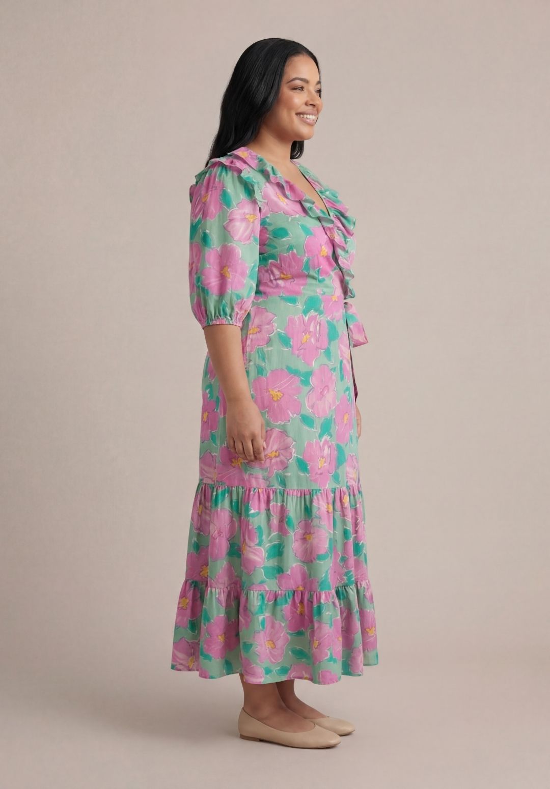 Floral Wrap Maxi Dress