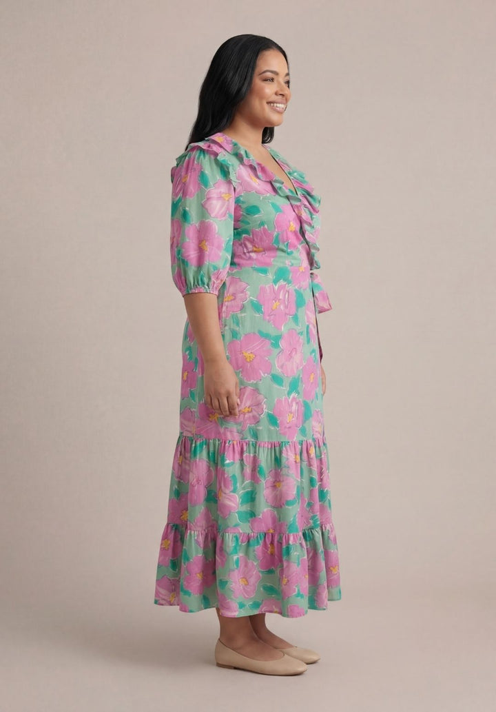 Floral Wrap Maxi Dress
