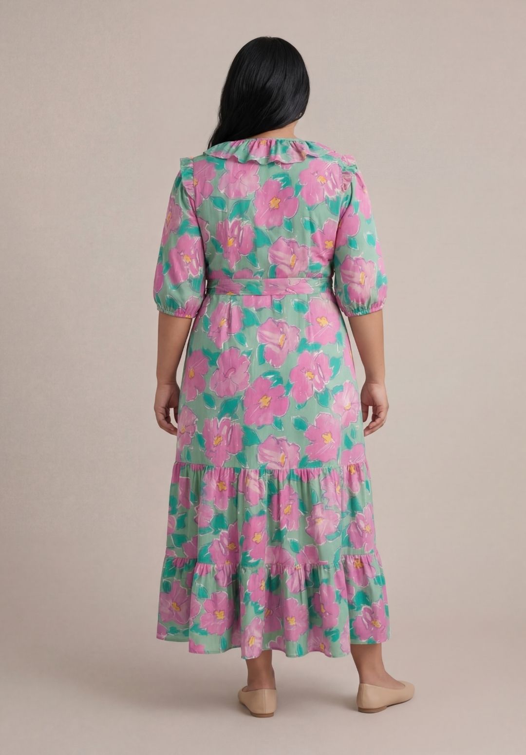 Floral Wrap Maxi Dress