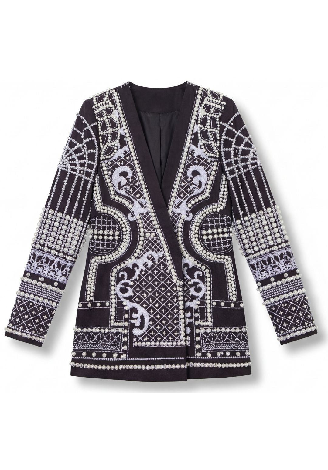 Geometric Embellished Blazer