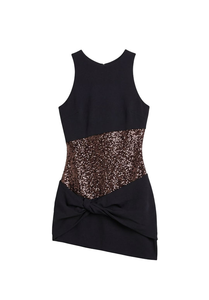 Gilded Asymmetrical Sheath Dress