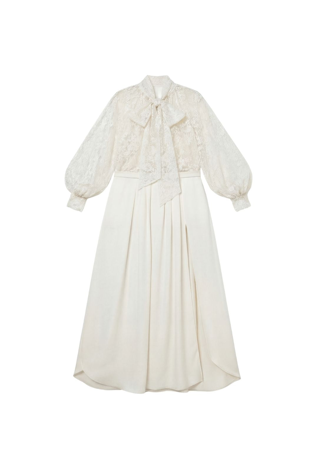 Kensington Lace &amp; Pleat Maxi Dress