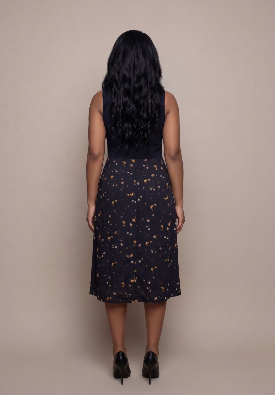 Mock Two-Piece Layering Dress