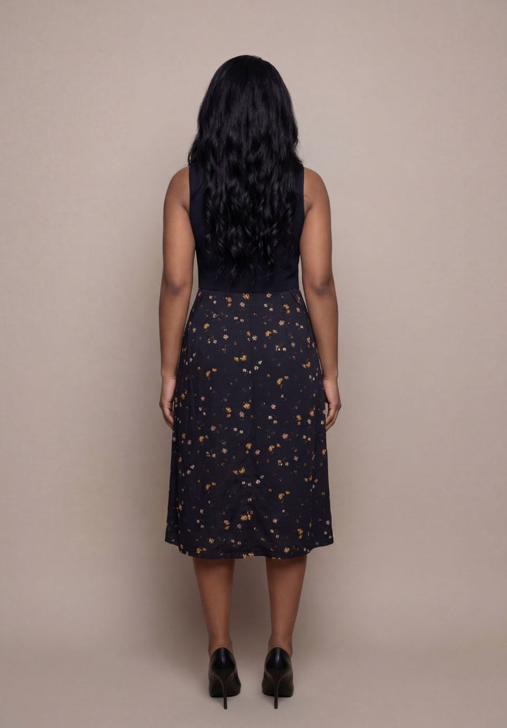 Mock Two-Piece Layering Dress