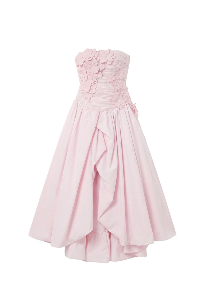 Peony Scalloped-Waist Dress