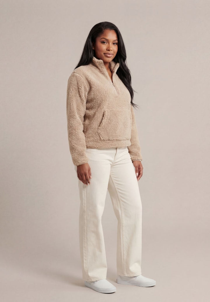 Quarter-Zip Fleece Sweater