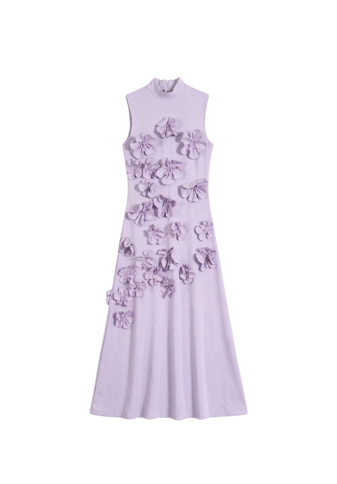 Rosette High-Neck Dress