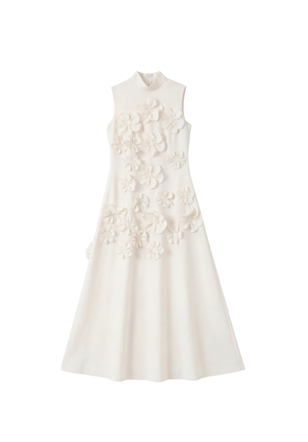 Rosette High-Neck Dress