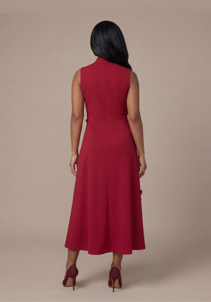 Rosette High-Neck Dress