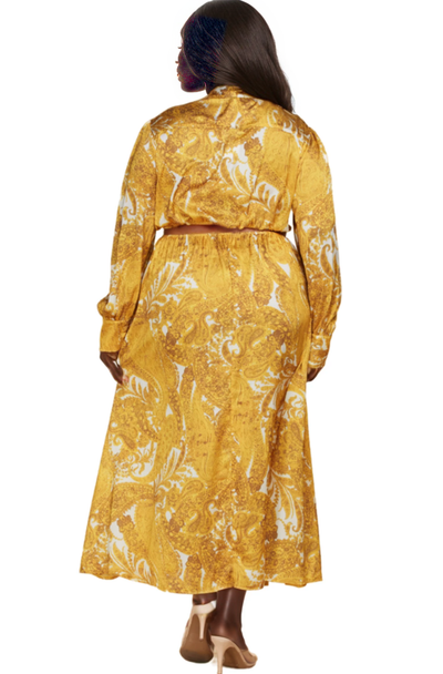 Golden Flowy Dress