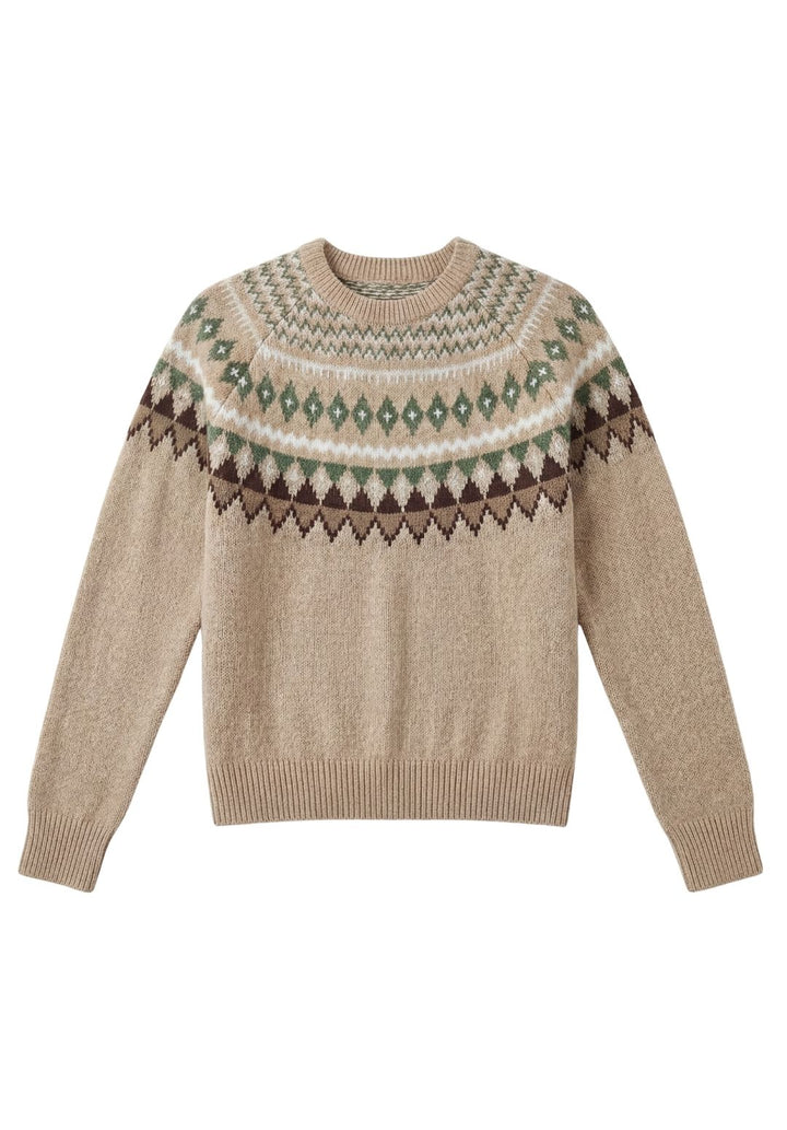 Soft-Knit Geometric Sweater