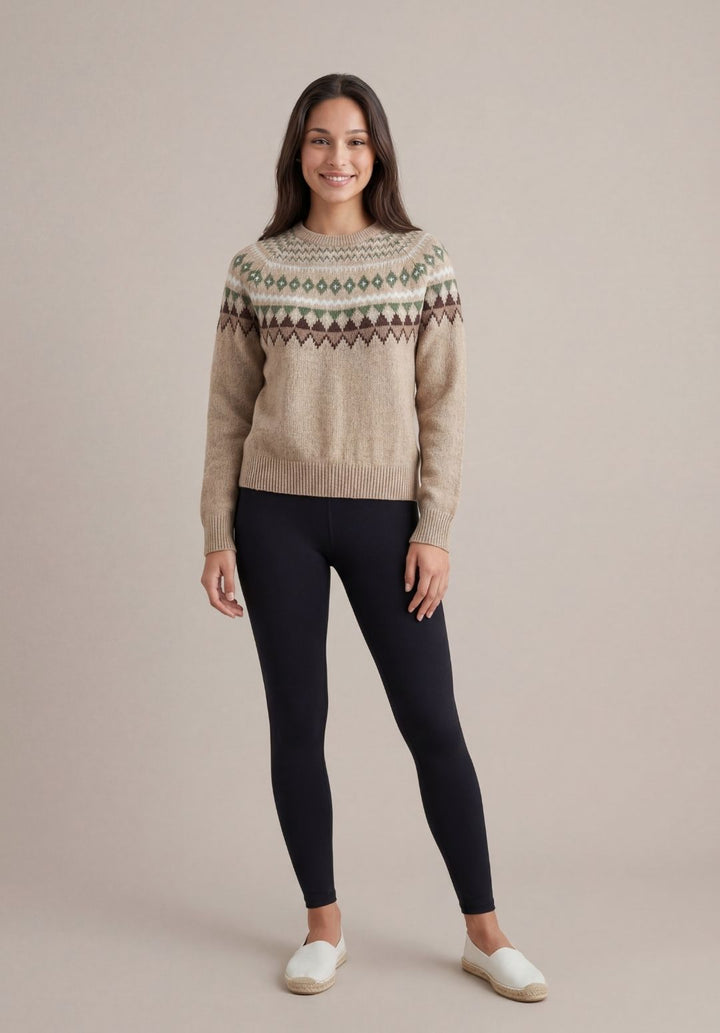 Soft-Knit Geometric Sweater