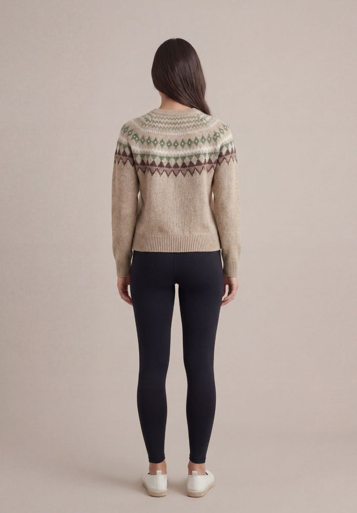 Soft-Knit Geometric Sweater