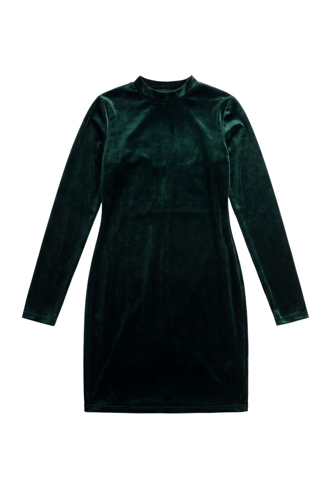 Velvet Mock-Neck Sculpting Dress