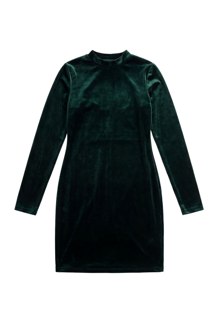 Velvet Mock-Neck Sculpting Dress