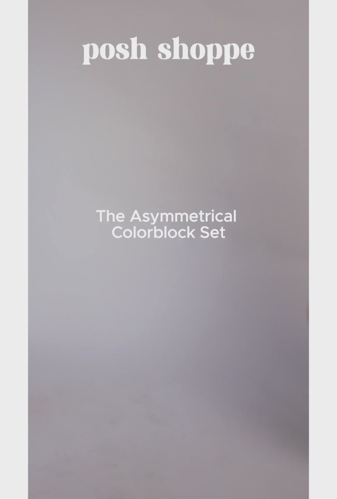 Asymmetrical Colorblock Set