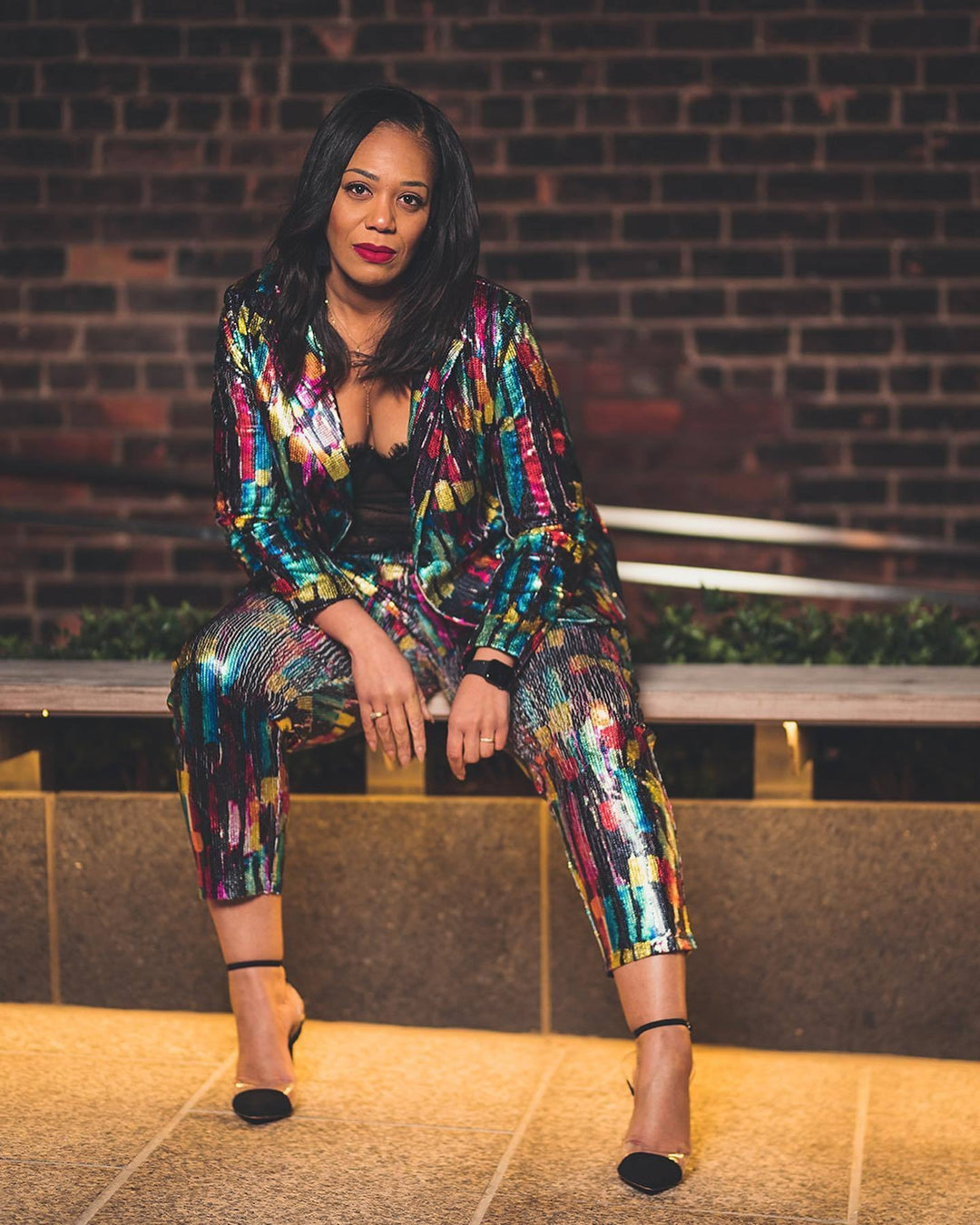 Womens Sequence Suit Jacket Plus Size Women's Sequin Tuxedo